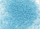 Бисер Чехия круглый10/0 500 г 67010m голубой, серебряная линия внутри, квадратное отверстие матовый