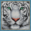"Алмазная живопись" АЖ-1788 "Портрет белого тигра" 25 х 25 см