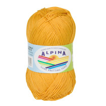 Пряжа ALPINA " SATI" 100% мерсеризованный хлопок 10 * 50г 170 м №972 яр. жёлтый. Цена за упаковку 10 шт — фото 1