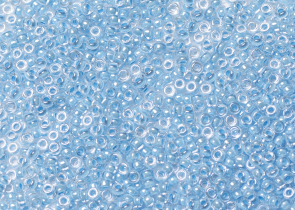 Бисер Япония MIYUKI Seed Beads 15/0 5г 0221 небесный кристалл синяя линия внутри — фото 1
