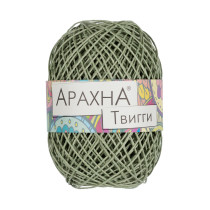 Пряжа ARACHNA " Twiggy" 100% целлюлоза 5 * 50г ± 5 г 80 м №09 полынь. Цена за упаковку 5 шт — фото 1