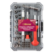 " Micron" Отвертки с набором бит и торцевых головок SWR- 35 — фото 1