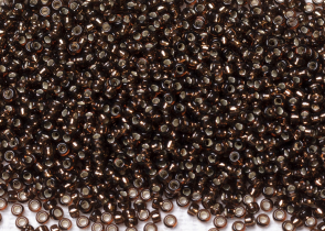 Бисер Япония MIYUKI Seed Beads 15/0 100г 0005D корневое пиво серебряная линия внутри — фото 1