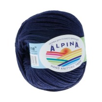 Пряжа ALPINA " RENE" 100% мерсеризованный хлопок 10 * 50г 105 м №521 т. синий. Цена за упаковку 10 шт — фото 1