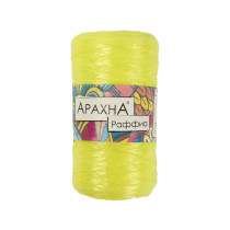 Пряжа ARACHNA " Raffia" 100% полипропилен 5 * 50г ± 10 г 200 м №17 желто- зеленый. Цена за упаковку 5 шт — фото 1