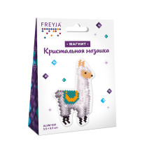 Кристальная ( алмазная) мозаика  " ФРЕЯ" ALVM- 035 магнит " Лама" 7. 5 х 9. 5 см — фото 2