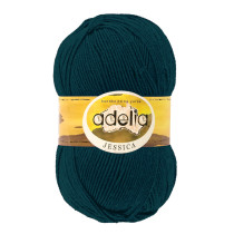 Пряжа ADELIA " JESSICA" 67% шерсть, 33% полиэстер 5 * 100 г 260 м №16 т. зеленый. Цена за упаковку 5 шт — фото 1