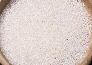 Бисер Япония MIYUKI Seed Beads 15/0 5г 0281 бледный кристалл радужный персиковая линия внутри — фото 5