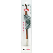 Для вязания " PRYM" 223706 крючок тунисский съемный " Natural" береза d 6. 0 мм в пакете .  — фото 1