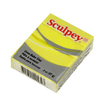 " Sculpey" III полимерная глина S302 57 г 534 неоновый желтый — фото 1