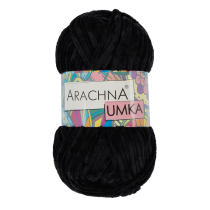Пряжа ARACHNA "UMKA" 100% полиэстер 5 * 100 г 120 м №10 черный. Цена за упаковку 5 шт — фото 1