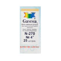 Иглы для шитья ручные " Gamma" N- 270 для переплет. работ 4" в конверте 25 шт. .  — фото 1