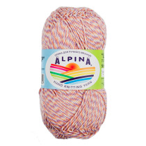 Пряжа ALPINA " LOLLIPOP" 100% хлопок 10 * 50г 175 м №06 сиреневый- розовый- бежевый- коралловый. Цена за упаковку 10 шт — фото 1