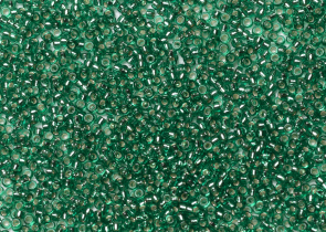 Бисер Япония MIYUKI Seed Beads 15/0 5г 0017 изумрудный серебряная линия внутри — фото 1