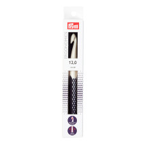 Для вязания " PRYM" 218493 крючок для вязания Ergonomics пластик d 12 мм 18 см в картонной упаковке темно- фиолетовый — фото 1