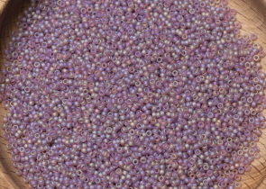Бисер Япония MIYUKI Seed Beads 15/0 100г 0142FR дымчатый аметист прозрачный радужный матовый — фото 5
