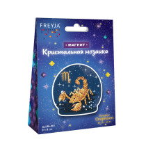 Кристальная ( алмазная) мозаика  " ФРЕЯ" ALVM- 061 магнит " Знаки зодиака. Скорпион" 9 х 9 см — фото 2