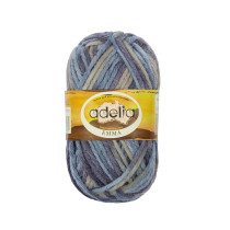 Пряжа ADELIA " EMMA" 80% акрил, 20% шерсть 10 * 50г 50 м №01 серо- голубой. Цена за упаковку 10 шт — фото 1
