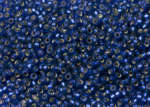 Бисер Япония MIYUKI Seed Beads 15/0 100г 1653 окрашенный сумеречный синий полуматовый серебряная линия внутри — фото 1