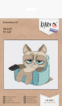 " Klart" набор для вышивания 12- 045 " ТВ- кот" 12. 5 х 11 см — фото 2