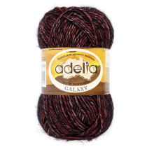 Пряжа ADELIA " GALAXY" 80% хлопок, 20% акрил 10 * 50г 130 м №01 бордовый. Цена за упаковку 10 шт — фото 1
