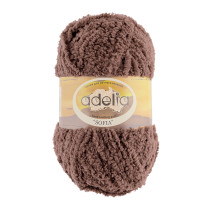 Пряжа ADELIA " SOFIA" 100% полиэстер 10 * 50г 90 м №37 св. коричневый. Цена за упаковку 10 шт — фото 1