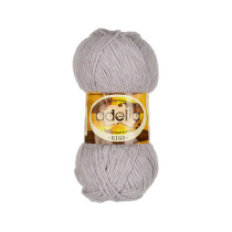 Пряжа ADELIA " KISS" 100% полиэстер 10 * 50г 145 м №08 св. розово- серый. Цена за упаковку 10 шт — фото 1