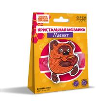 Кристальная ( алмазная) мозаика  " ФРЕЯ" CMF- ALVM- 098 магнит " Винни- Пух" 7. 5 х 10 см — фото 2
