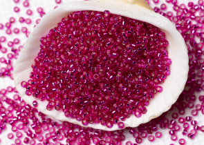 Бисер Япония MIYUKI Seed Beads 15/0 5г 1436 окрашенный малина серебряная линия внутри — фото 3