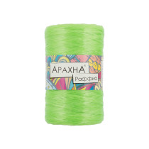 Пряжа ARACHNA " Raffia" 100% полипропилен 5 * 50г ± 10 г 200 м №18 св. салатовый. Цена за упаковку 5 шт — фото 1