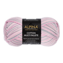 Пряжа ALPINA "COTTON MULTI PALLETE" 50% хлопок, 50% акрил 10 * 50г 205 м №04 белый-мятный-св.серый. Цена за упаковку 10 шт — фото 2