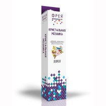Кристальная ( алмазная) мозаика  " ФРЕЯ" ALVR- 02 058 " Синяя птичка" 25 х 20 см — фото 3