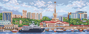 Кристальная ( алмазная) мозаика  " ФРЕЯ" ALVR- 211 " Сочи" 53 х 20 см — фото 1