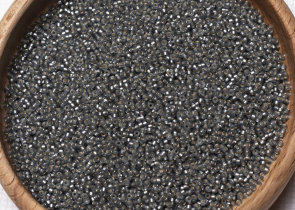 Бисер Япония MIYUKI Seed Beads 15/0 5г 0021F серый матовый серебряная линия внутри — фото 5