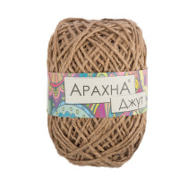 Пряжа ARACHNA "Jute" 100% джут 5 * 100 г 90 м № 004 натуральный. Цена за упаковку 5 шт — фото 1
