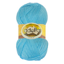 Пряжа ADELIA "TINA" 100% акрил 5 * 100 г 308 м №049 св.бирюза. Цена за упаковку 5 шт — фото 1