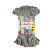 Пряжа ARACHNA " Craft Mini" 75% хлопок, 25% фибра 3 * 94 г 30. 48 м №06 серый. Цена за упаковку 3 шт — фото 1