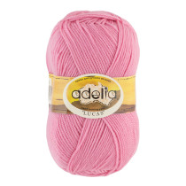 Пряжа ADELIA " LUCAS" 70% шерсть, 30% акрил 5 * 100 г 218 м №25 св. розовый. Цена за упаковку 5 шт — фото 1