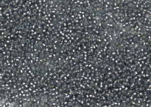 Бисер Япония MIYUKI Seed Beads 15/0 100г 1657 окрашенный серый полуматовый серебряная линия внутри — фото 1