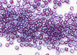 Бисер Япония Toho круглый 11/0 10г 0252 морская вода/фиолетовый, окрашенный изнутри — фото 1