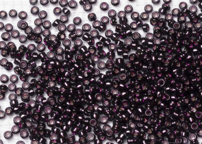Бисер Япония MIYUKI Seed Beads 15/0 5г 1428 окрашенный вино серебряная линия внутри — фото 2