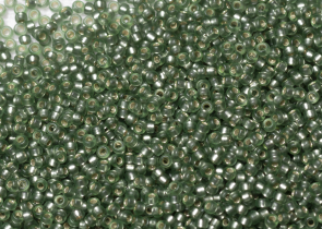 Бисер Япония MIYUKI Seed Beads 15/0 5г 1630 окрашенный мосс грин полуматовый серебряная линия внутри — фото 1
