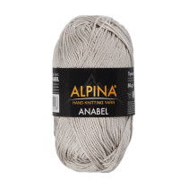 Пряжа ALPINA "ANABEL" 100% мерсеризованный хлопок 10 * 50г 120 м №230 св.серый. Цена за упаковку 10 шт — фото 1