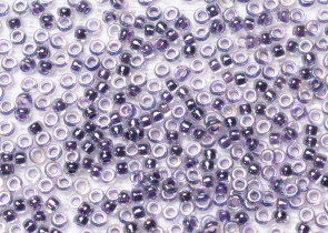 Бисер Япония MIYUKI Seed Beads 15/0 100г 0274 кристалл радужный аметистовая линия внутри — фото 2
