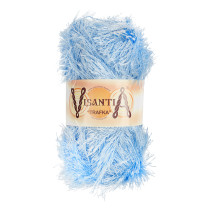 Пряжа VISANTIA " TRAFKA" 100% полиэстер 5 * 100 г 150 м №0007 голубой. Цена за упаковку 5 шт — фото 1