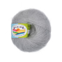 Пряжа ALPINA " GRACE" 72% супер кид мохер, 28% шелк 4 * 25 г 210 м №07 св. серый. Цена за упаковку 4 шт — фото 1