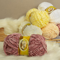 Пряжа ADELIA " DOLLY VELOUR" 100% микрополиэстер 5 * 100 г 93 м №05 античная роза. Цена за упаковку 5 шт — фото 5