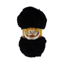 Пряжа ADELIA " SOFIA" 100% полиэстер 10 * 50г 90 м №15 ЧЕРНЫЙ. Цена за упаковку 10 шт — фото 1