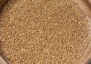 Бисер Япония MIYUKI Seed Beads 15/0 100г 1052 оцинкованное золото — фото 5