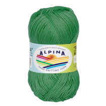 Пряжа ALPINA " XENIA" 100% мерсеризованный хлопок 10 * 50г 240 м №562 зелёный. Цена за упаковку 10 шт — фото 1